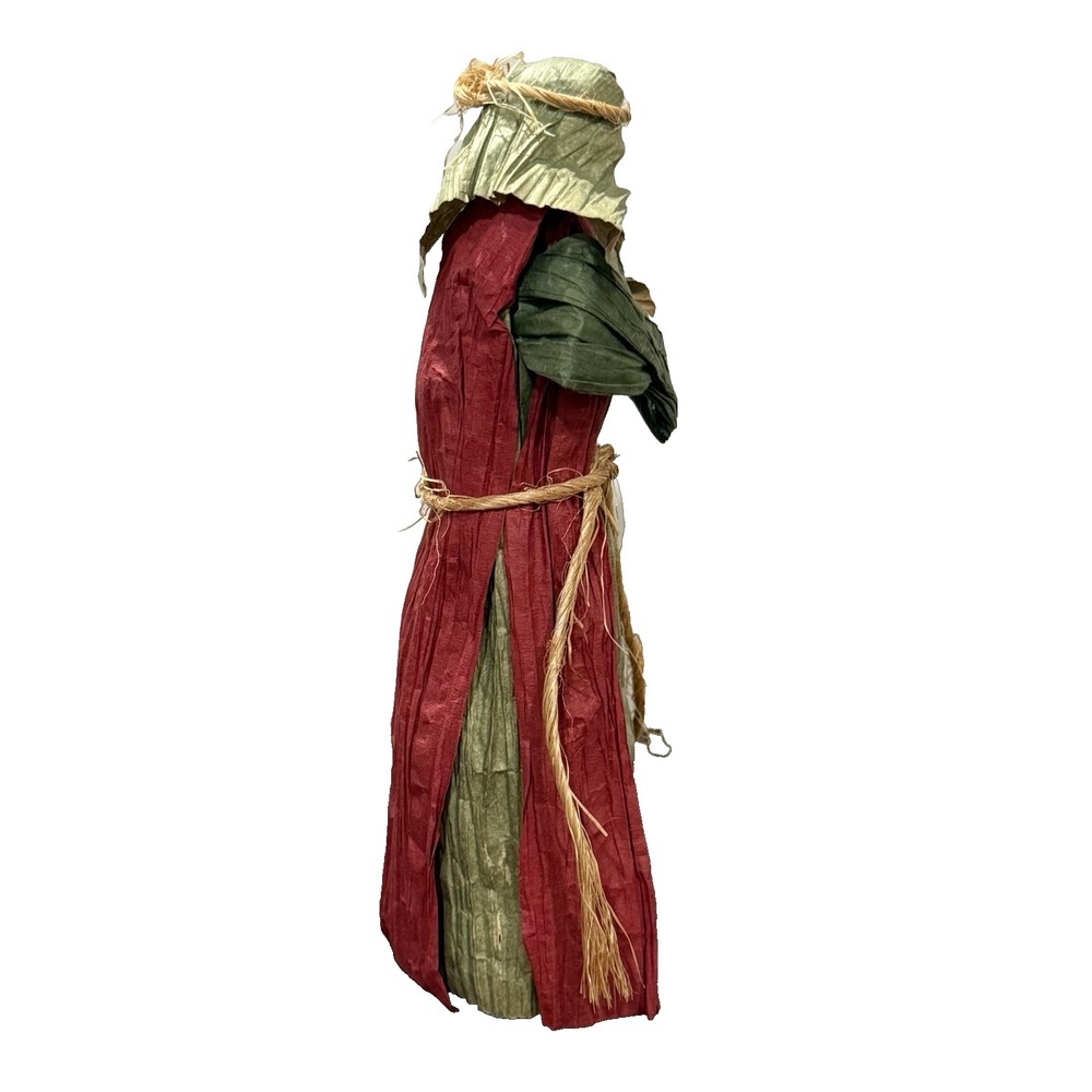 Vtg Handmade Xmas Nativity Paper Doll 8" Joseph Primitive Country Decor Folk Art - Picture 6 of 8